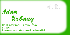 adam urbany business card
